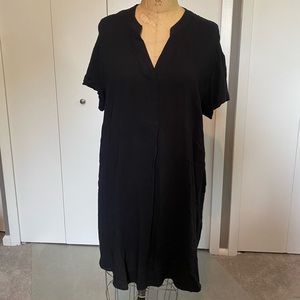 Black shirt dress